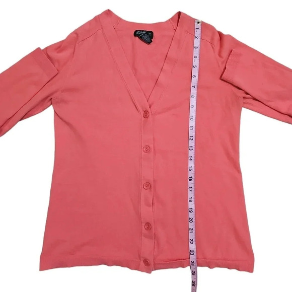 Eddie Bauer Women’s Large Coral Cotton Blend Cardigan Preppy Classic Layering - Picture 7 of 7
